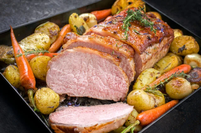 Traditional,Roasted,Dry,Aged,Veal,Tenderloin,With,Carrots,And,Potatoes Traditional,Roasted,Dry,Aged,Veal,Tenderloin,With,Carrots,And,Potatoes